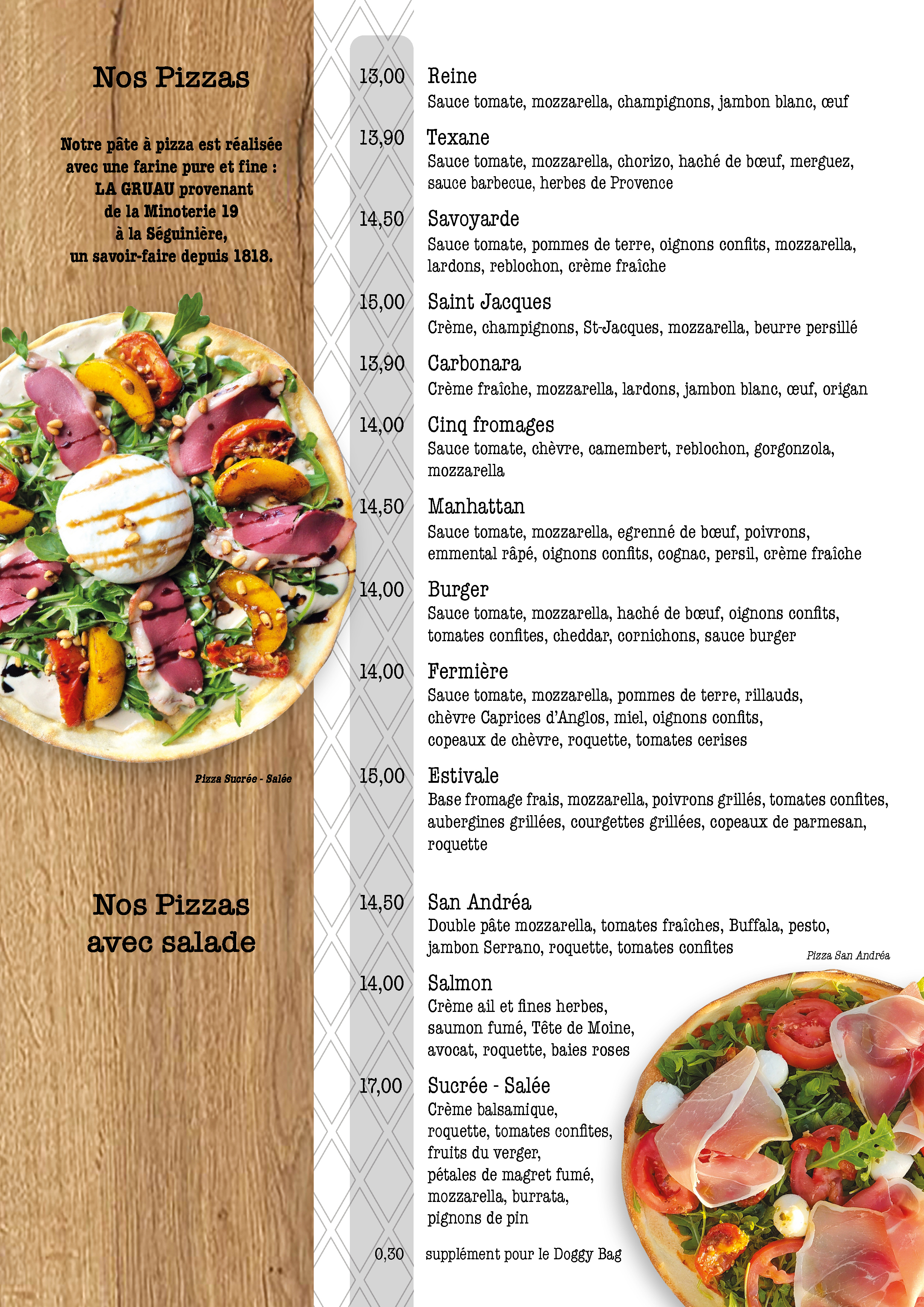 carte ete pizza