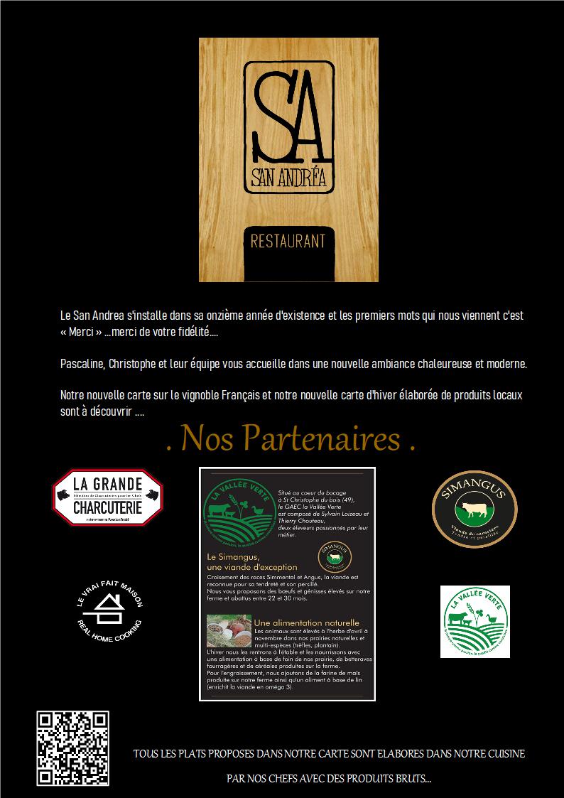 Carte Menus Restaurant San Andrea Carte Menus Restaurant San Andrea