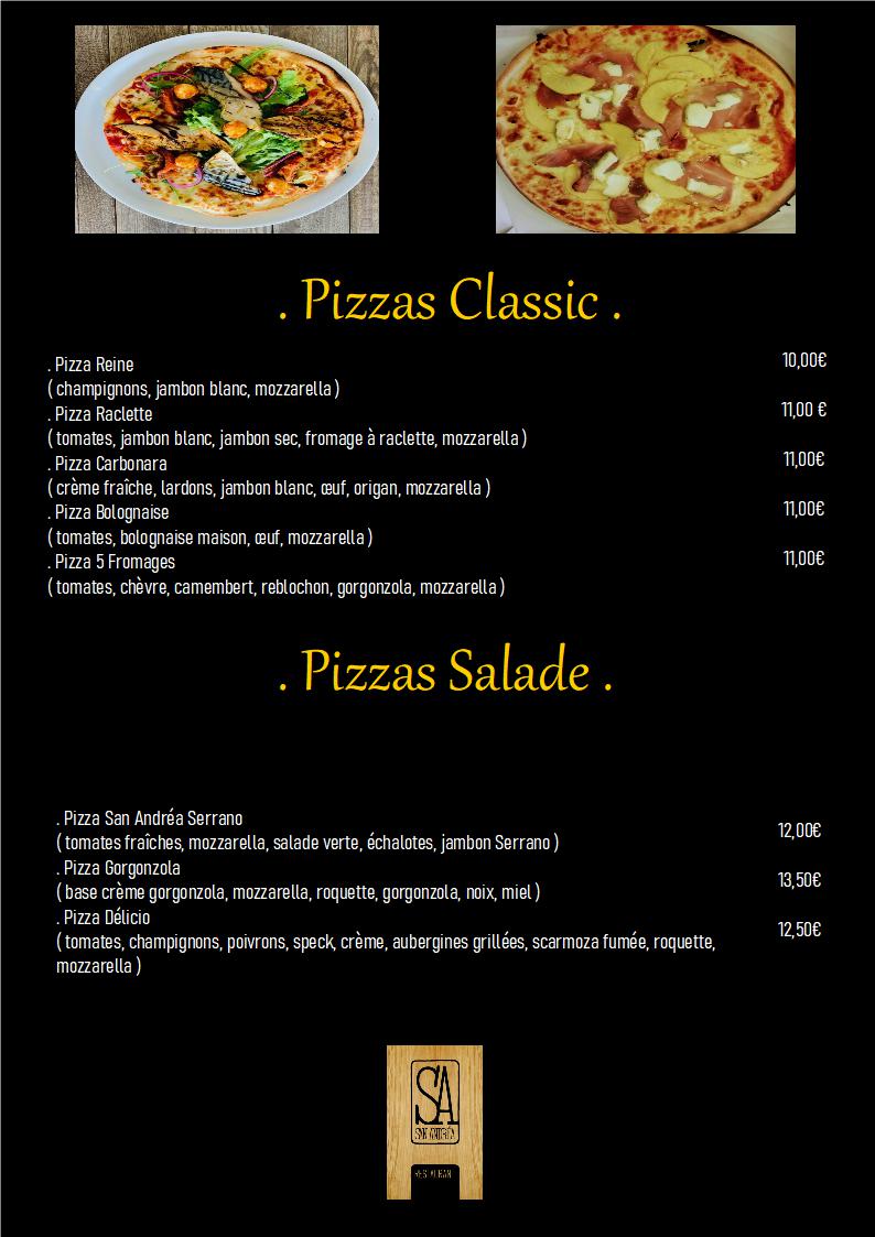 Pizza Et Plat A Emporter Restaurant San Andrea