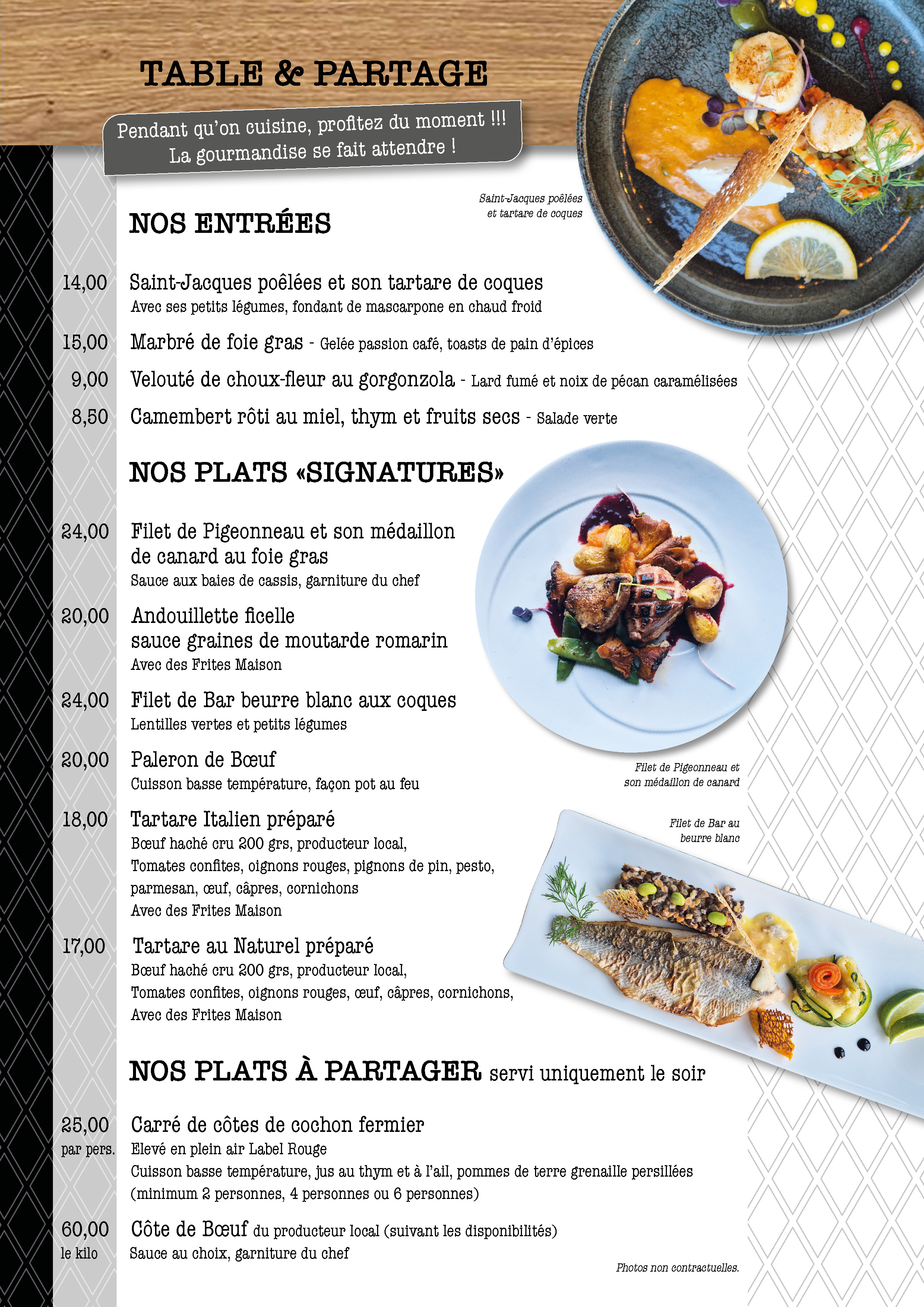 menu carte et partage hiver 2025