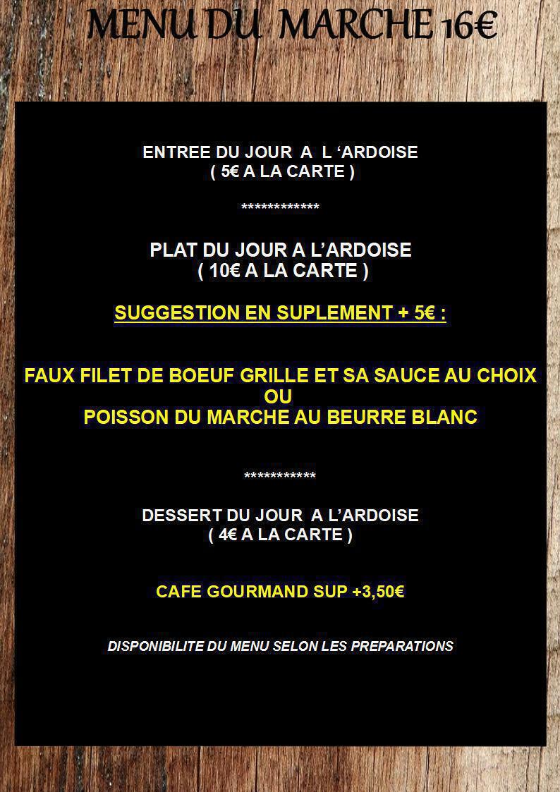 MENU DU MARCHE