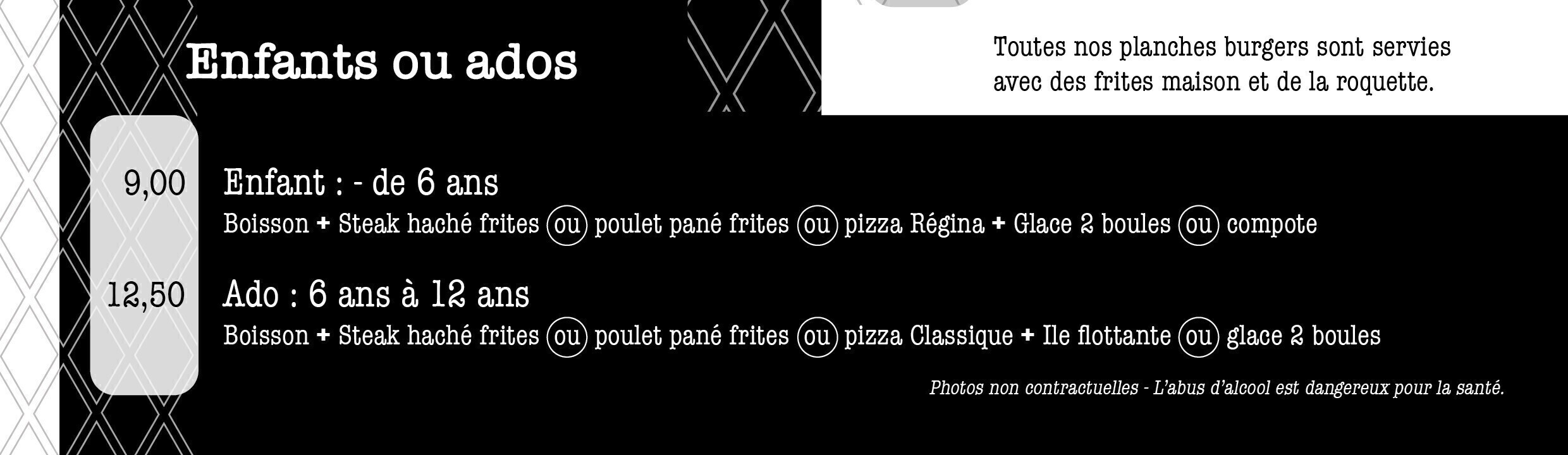 menu enfant