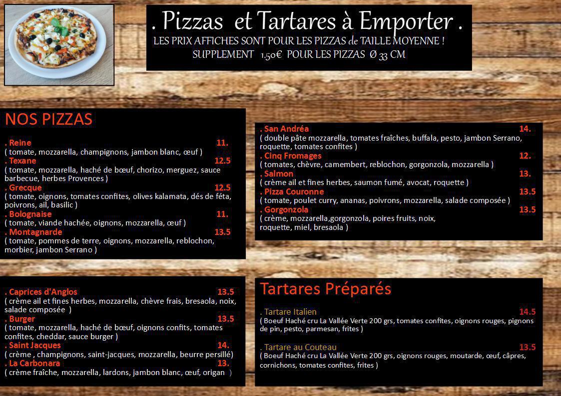 pizza et tartare a emporte